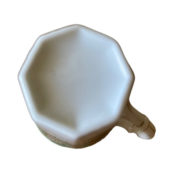 Demitasse Teacup Hand Painted Mint Green and Floral Gold Trim 2.25 w x 3" h - Picture 4 of 7